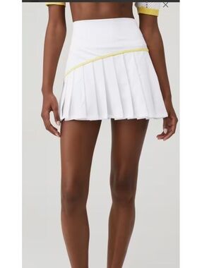 NWOT Beach Riot Pleated Venus Athletic skirt white small